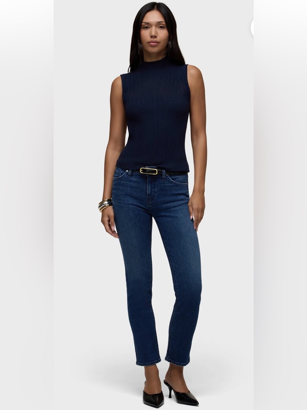 Hudson Jeans Nico Mid-Rise Straight Ankle in Elemental